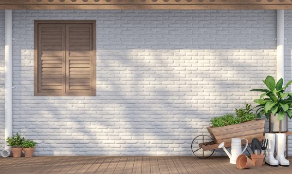 How to paint an exterior brick wall